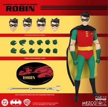 Cargar imagen en el visor de la galería, Mezco - One:12 Collective - The Animated Series Robin Action Figure - $2799($799)  ENE-FEB 2027
